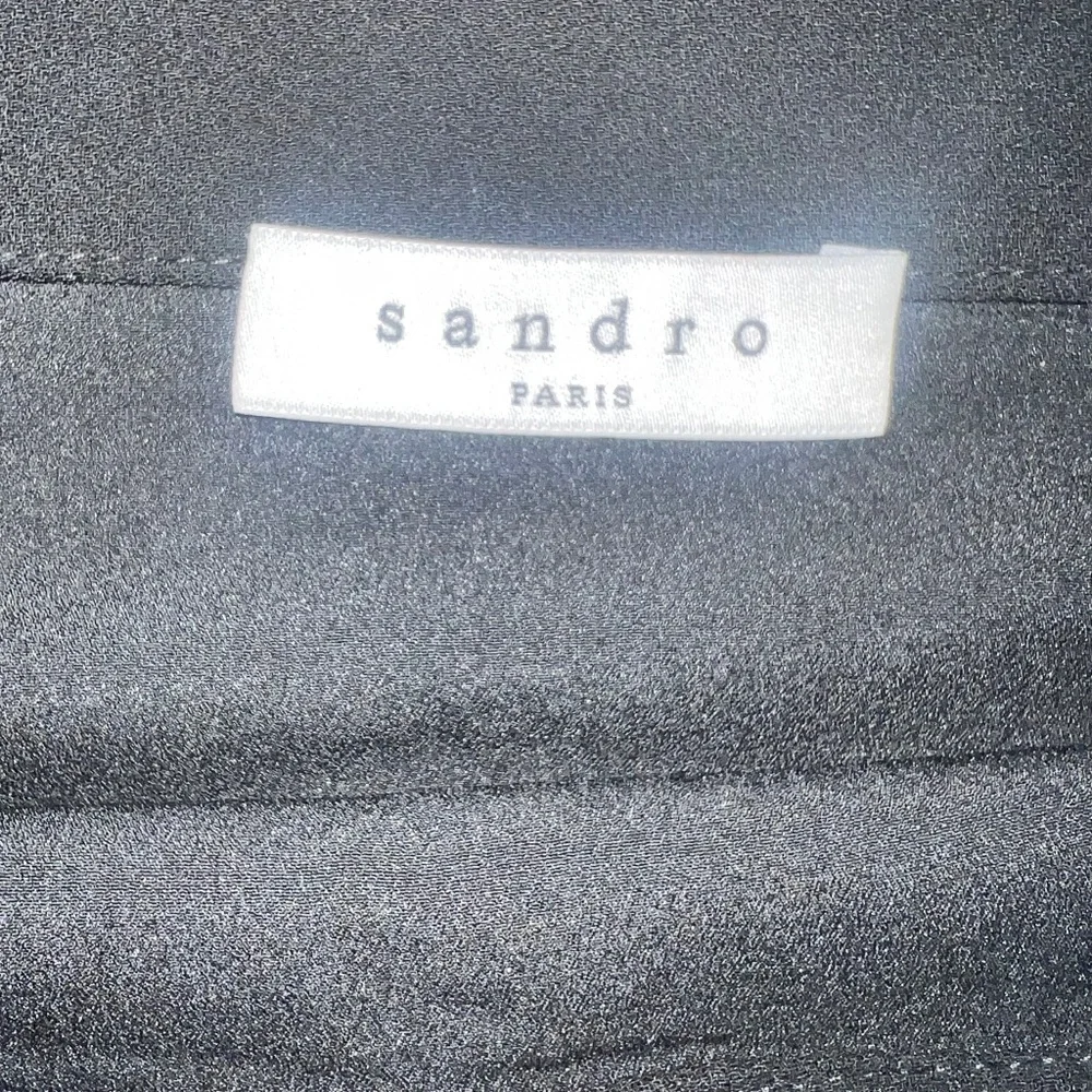 Sandro Paris Black Midi Skirt U.S. Size 4 | French Style Office Career Workwear - Picture 7 of 7